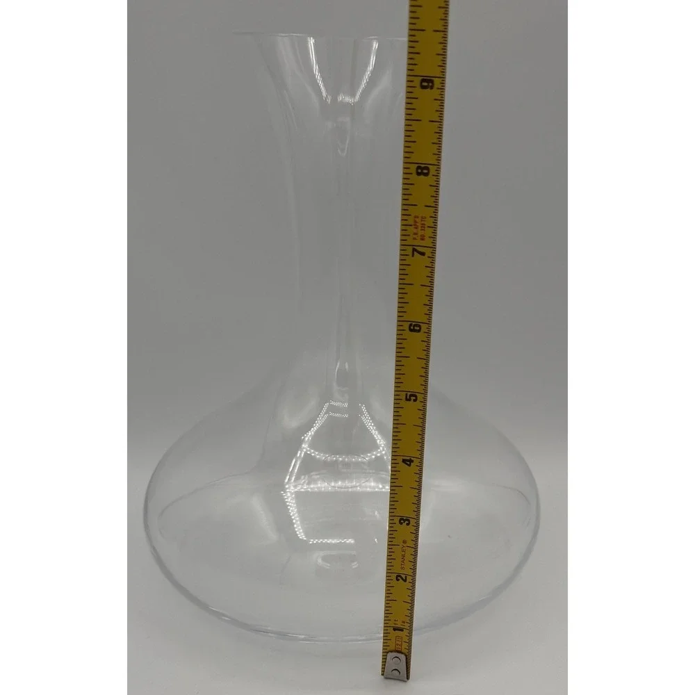 Denizli Clear Glass Wine Decanter Hand Made in Turkey 10x7.5